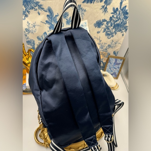 🆕 SEE BY CHLOE 🧿 NWT Blue Satin Palm Trees Decal Backpack - Picture 6 of 16